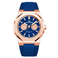 J.Bovier Silicon Strap Quartz Unisex Watch B28-22586-RGKCU