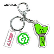 【พร้อม!】พวงกุญแจอะคริลิคแรงบันดาลใจจาก Got7อะคริลิคสร้างสรรค์การพิมพ์สีสองด้านพวงกุญแจจี้อุปกรณ์เครื