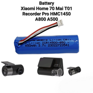 Battery Xiaomi Home 70Mai T01 Intelligent Driving Recorder Pro HMC1450 3.7v Tire Pressure Lithium Dash Cam Lite 70mai Pro A800 A800S A500 A500s  Smart Dash Cam Pro D02 Midrive D04 แบตเตอรี่ Battery แบตกล้อง ประกัน1เดือน จัดส่งเร็ว