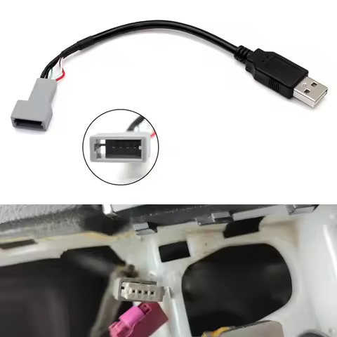 ABS USB Adapter Cable Car Radio Usb Connection Car Accessories Non-Deformed Reliable Connection Wear