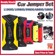 Car Jumper PowerBank 119000/109800/98800mAh With Pump Car PowerBank Jump Starter Emergency JumpStart PowerBank Kereta