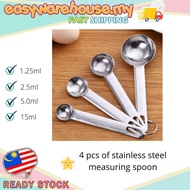 SUDU PENYUKAT !!!4 pcs set stainless steel measuring spoon with scale/ bakery use/high quality