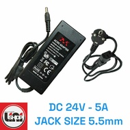 DC Charger Adapter 24V - 5A power POE MIKTOTIK SWITCH