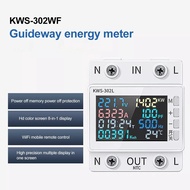 KWS-302 8 in1 Power Meter AC Màn hình hiển thị kỹ thuật số đa chức năng đường sắt điện áp và dòng đi