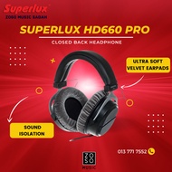 SUPERLUX HD660 PRO 150 OHM & 32OHM CLOSED BACK HEADPHONE / ZOSO MUSIC SABAH
