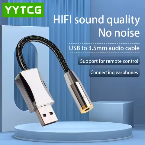 USB to 3.5 Audio Aux Cable DAC Chip USB to 3.5mm Jack Headphone Adapter for Xiaomi Mi 9 10 pro Huawe