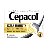 Cepacol Sore Throat Lozenges with Pain Numbing Relief, Extra Strength, Honey-Lemon, 16 lozenges