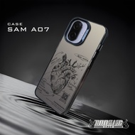 Samsung A07 Case Samsung Premium Matte Softcase Hybrid IMD Plate Hologram Casing - AESTHETIC Motif -