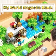 Minecraft Magnetic Cube Assembling Magnetic Building Blocks Children's Educational DIY Assembling Mi