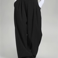 Women's Casual Vacation Striped Wide-leg Pants, Business Casual Women's Ky721