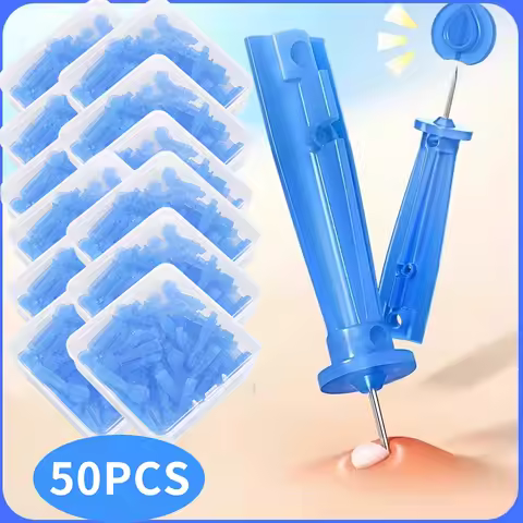 50 Pack Disposable Acne Pimple Popper Needles for Acne Whitehead Acne Closed Mouth Professional Ster