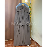 MY VILOVA - ZAHIRA DRESS SET PASHMINA OVAL FASHION MUSLIM TERBARU SET SYARI RAYON CRINKLE JUMBO LD 1