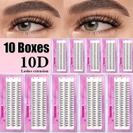 Eyelash Extension 10/40D  10 Boxes Natural Mink Human Hair Individual Eyelash DIY False Eyelash Make