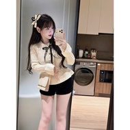 Blanket Sweater with Bow L1