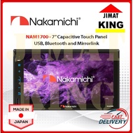 Nakamichi NAM 1700 - 2DIN-7'' W/MP5, MIRRORLINK, BT, MKV, FLV PLAYER - NO DVD Double Din Player