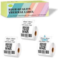 Label Termal Serasi untuk Supvan T50M Pro, Phomemo M110, Isi Semula Pita Pembuat Label, Pelekat Term