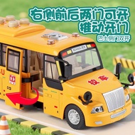 Large Alloy Bus Children's Toys Storytelling School Bus Bus Bus Baby Bus Model Educational Boy
