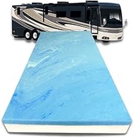 FoamRush 3-Inch Bunk (48" x 72") Gel Memory Foam RV Mattress Replacement, Medium Firm, Comfort, Pres