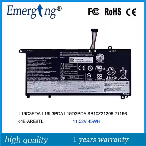 L19C3PDA L19D3PDA L19L3PDA Battery for Lenovo ThinkBook 14 15 Gen 2 G2 ARE SB10Z21196 14 G2 ITL 11.5