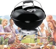 Outdoor BBQ Charcoal Grill, Outdoor Portable Kettle Barbecue Grill, Steel Cooking Grate, for Outdoor Campers Barbecue Lovers Travel Park Beach Wild