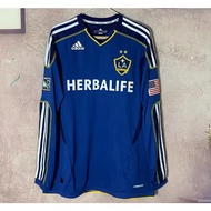 2007-08 LA Galaxy Away Long Sleeve Retro Jersey – David Beckham Authentic Replica, Custom Vintage Fo