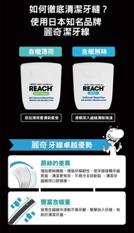 【宓羲氏美妝】REACH 麗奇 潔牙線 50M 含蠟(無味/薄荷)