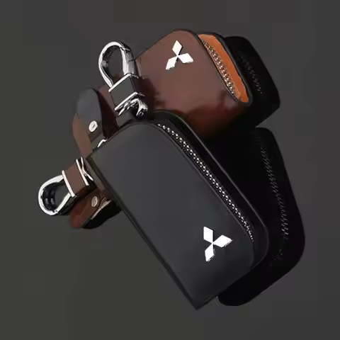 Leather Key Wallet Car Key Bag Fashion Key Case For Mitsubishi ASX Ralliart Galant Mirage Montero L2