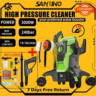 SANTINO 【5-year warranty】True 240Bar High Pressure Water Jet Waterjet Mesin Cuci Kereta 3000W 高压洗车机