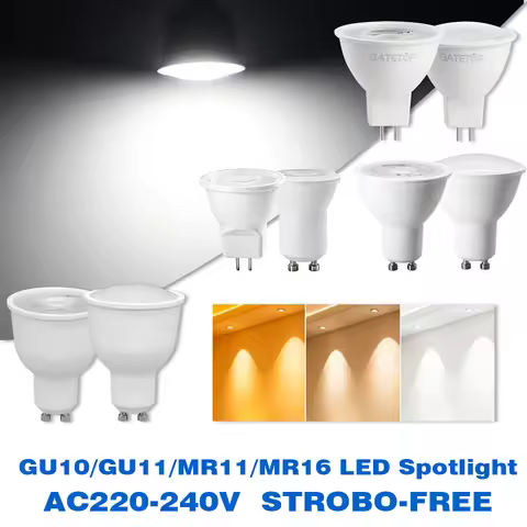 Bombilla Led GU11 MR11 GU10 GU4 GU5.3 LED Bulb Light AC220-240V 3W 5W 7W 12W No Flicker Lamps Equiva