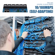 [Lapurer]100M PCBA Board Fiber Optic Media Converter 2 RJ45 to 6 SC Optic Connector 3A+3B Ports 20KM