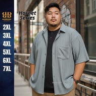 KEMEJA BIGBRAND - Shirt Jumbo Men'sHornet - Casual Shirt for Adult Men, Knit Oversize XXXL 4XL 5XL 7