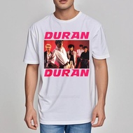T-shirt lelaki berlengan pendek, gaya minimalis, dicetak dengan logo kumpulan Duran Duran, t-shirt u