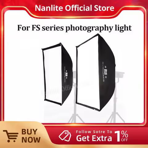 Nanlite Nanguan FS Series Softbox 90x60cm 120x80cm photographic light Bowens Mount for FS-300C FS-60