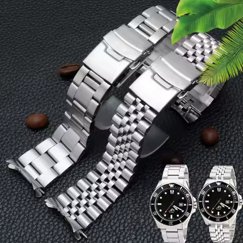 3 Styles 22mm Diving Steel Metal Strap For Duro Mdv107-1A MDV106-1A Watch Wristband Bracelet Watchba