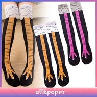 Women's Funny Chicken Feet Socks Leggings Girl Cartoon Chicken Feet Thigh Stockings