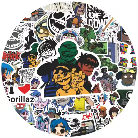 10/30/55pcs Gorillaz Music Band Stickers Cool Graffiti Sticker DIY Skateboard Phone Notebook Waterpr