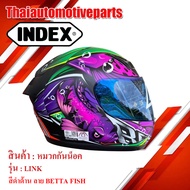 หมวกกันน็อค เต็มใบ INDEX LINK LYKAN สีดำด้าน ลาย BETTA-FISH