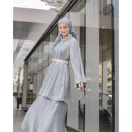 Hagia *series | Pleated dress | Wedding dress by holla hijabs