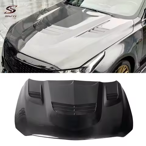 For Cadillac CT5 GT Style Carbon Fiber Engine Hood Lightweight Durable Bonnet Perfect Fitment High Q