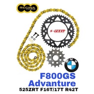 REGINA Sprocket Set BMW F800GS Advanture part sprocket 525 ZRP Ring Gold Chain Rantai Spoket ZRING A