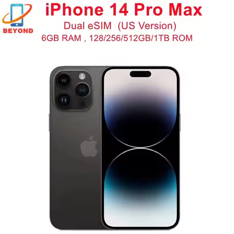 Original Apple iPhone 14 Pro Max Dual eSIM 6GB+128/256/512GB/1TB ROM 6.7" Genuine OLED Face ID NFC A