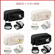 BH2 Snoopy Anime Canvas Pencil Case Student Pencil Storage Large Capacity Stationery Box HB2