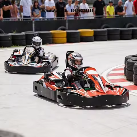 Youth Go-Kart with Hydraulic Double Disc Brakes Outdoor Racing Safety Shorter Braking Distance