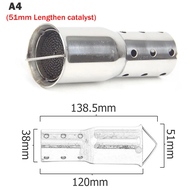 35mm 42mm 45mm 48mm 51mm 60mm Motorcycle Exhaust Muffler Catalyst DB Killer Silencer Noise Sound Eli