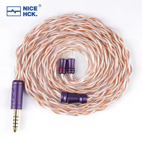NICEHCK TriSPC HiFi Earphone Cable 7N Three Types Silver Plated Copper Wire 2Pin MMCX 4.4mm for Davi