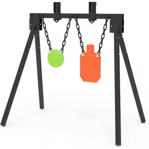 AR500 Steel Target Stand System Kit for Outdoor Shooting Range with 3 8 Thick 7x12 Silhouette Target