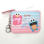 Sesame Street Baby Elmo &amp; Cookie Monster Ezlink Card Pass Holder Coin Purse Key Ring