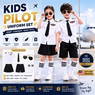 Children's Air Force Flight Suit Captain Pilot Uniform Boys and Girls Flight Attendant Clothing
