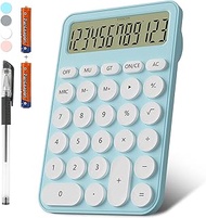 Calculators Desktop Size 6.3 * 4.3in/16 * 11cm, DECKLIT Battery 12 Digit Desk Calculator Large Displ