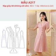PAPER SHEET A0 8-PIECE DRESS A217